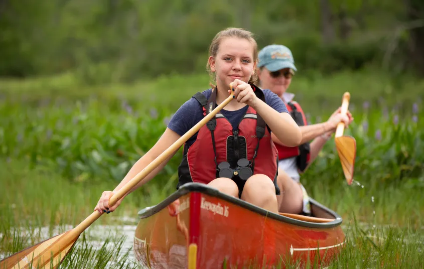 Paddling watercraft can negotiate tight turns and wetland areas.