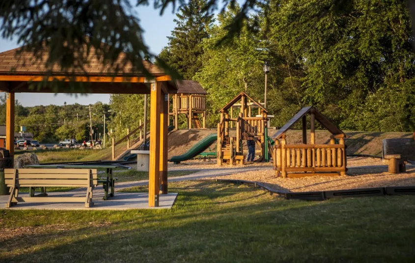 Little Loggers Playground is a beautiful tree fort village.
