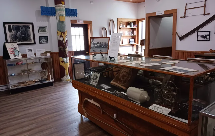The inside of a history museum