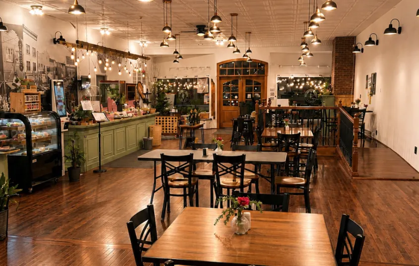 Dining table with chairs at Spruce & Hemlock