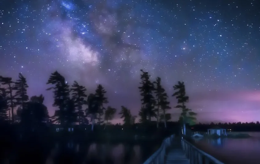 The milky way in the night sky