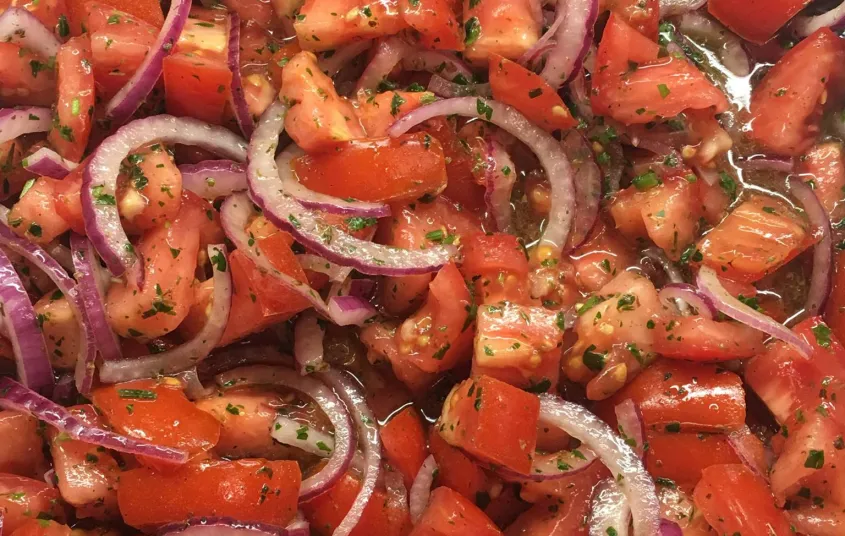 Herbed tomato salad