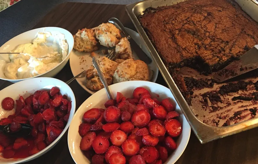 Strawberry shortcake bar