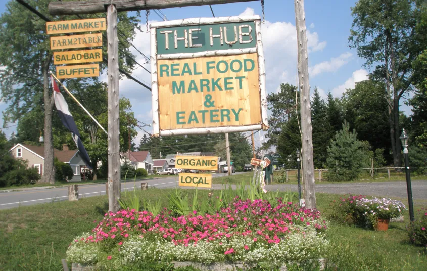 Entry sign for The Food Hub.