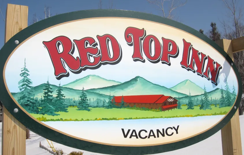 Sign for the Red Top Inn
