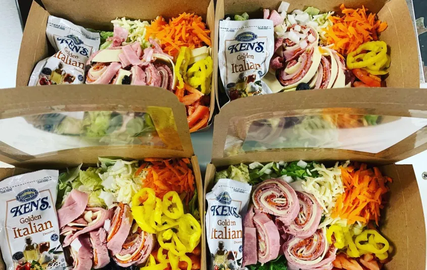 Take and go salads at Larkin's Junction Depot