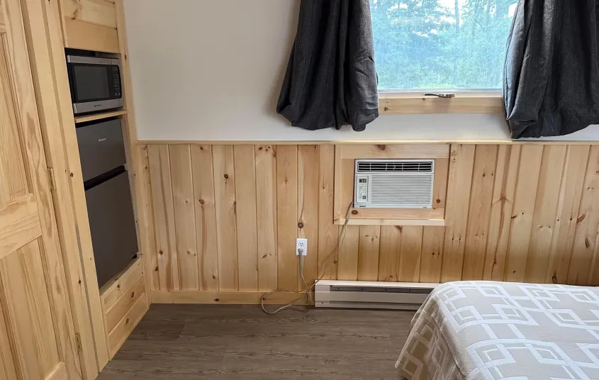 Built in ac doesn't block the view through the window.