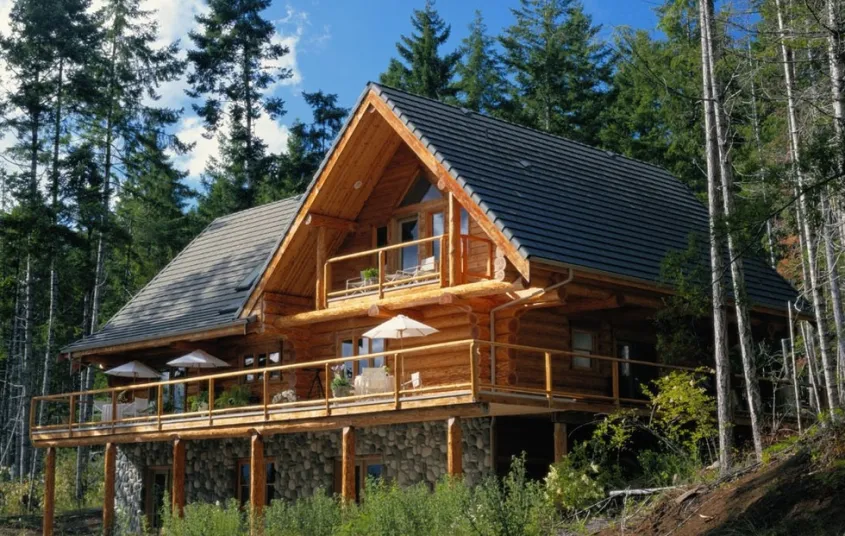 A log cabin