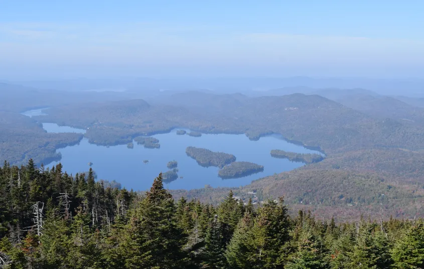 Blue Mountain is near the center of many lakes.