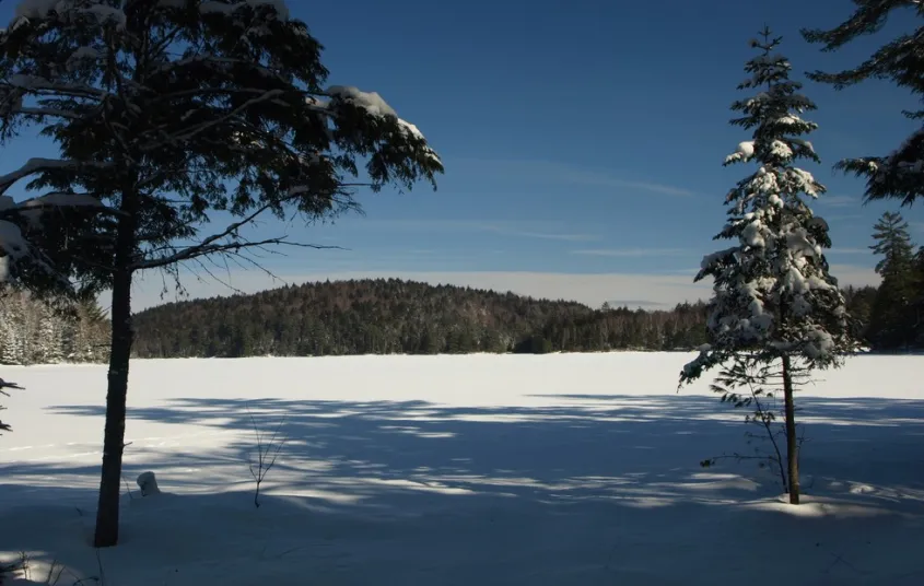 A wonderful view over wilderness vista in winter.