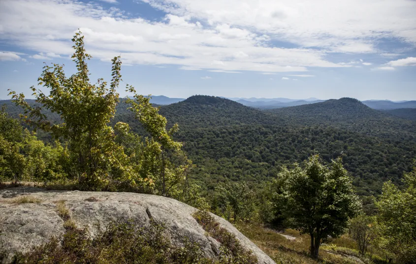 There's a bald summit with great views.