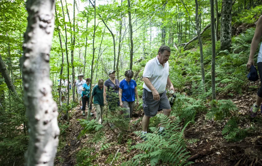 There are switchbacks in the trail to make climbing easier.