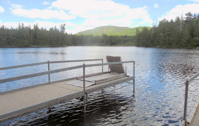 Everyone can fish from this all access dock.