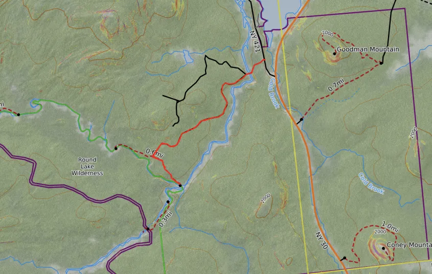 Bog River trail map