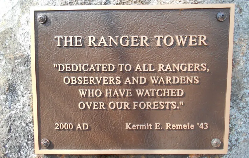 This plaque is dedicated to all rangers