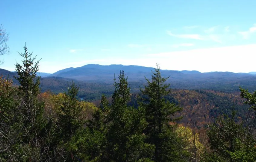 Hazy mountain view