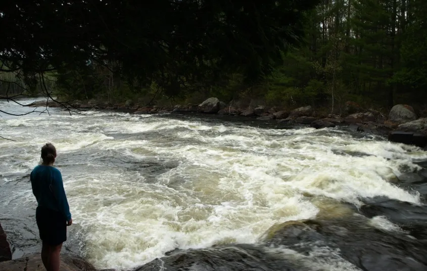 Spring is the most lively time at Moody Falls.