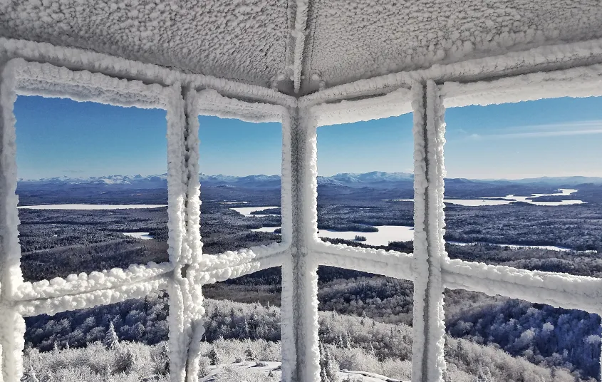 Winter from St Regis firetower's cab