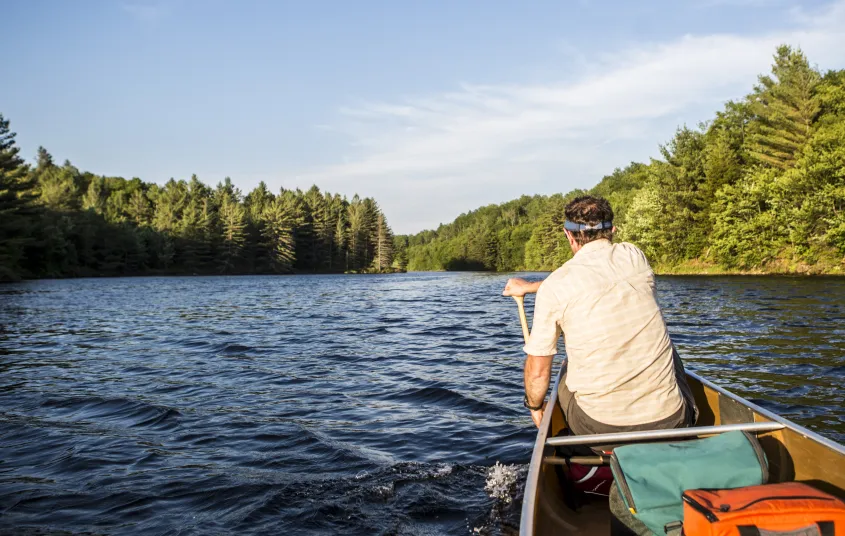 Hitchins Pond is an excellent paddling and camping trek.