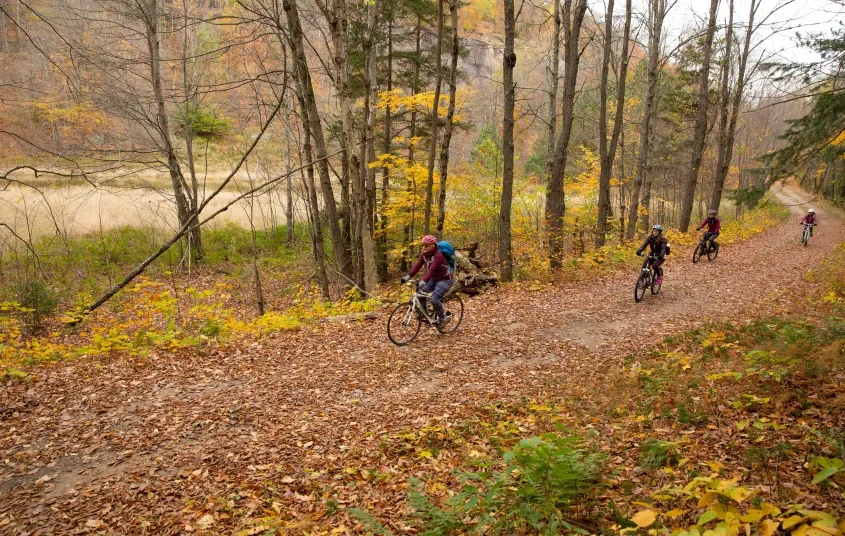 The biking trip from Horseshoe Lake into Low’s Upper Dam.