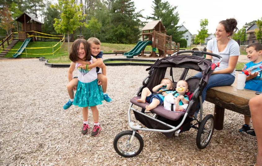 Kids enjoy the play