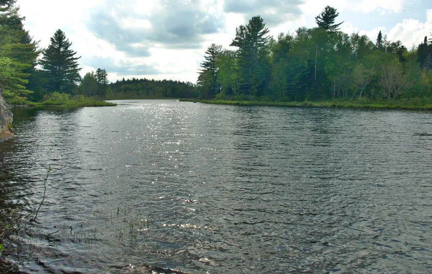 The only way to explore Round Lake is by water.