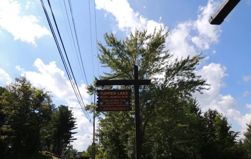 The Tupper Lake Boat Launch has parking.