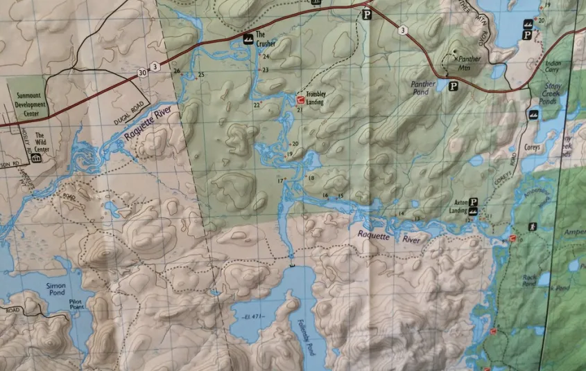 A map of a river system