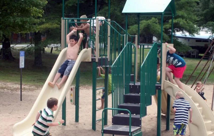 Little Wolf Park has an entire sliding complex.
