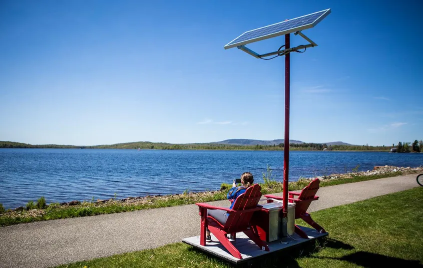 Catch up with free wifi and cell phone charging stations.