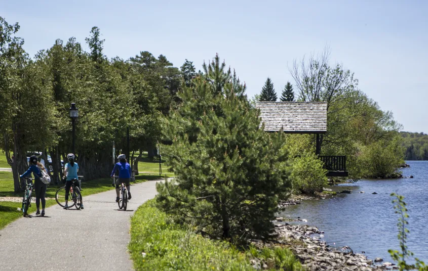 Tupper Lake Municipal Park is on the shores of Raquette Pond.