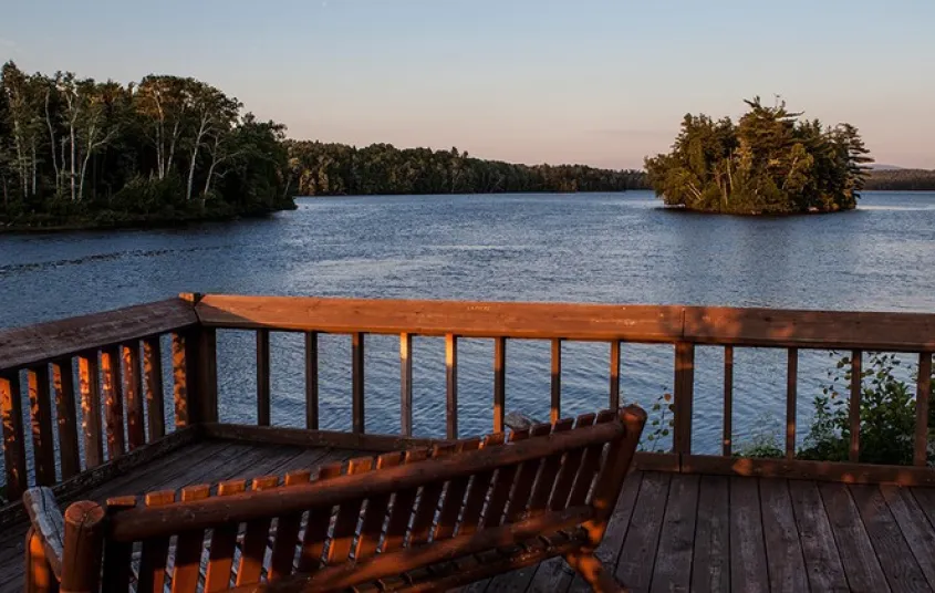 This small park includes a boat launch and dock.