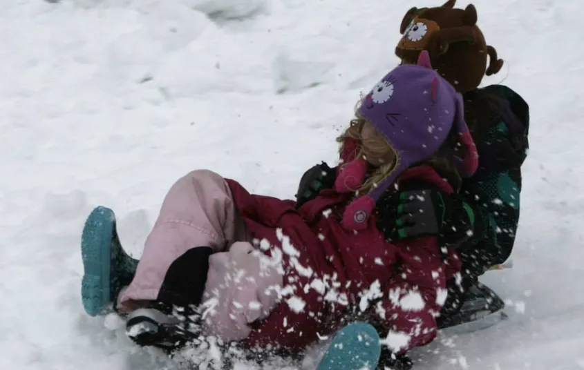 The sledding hill is free and open to the public.