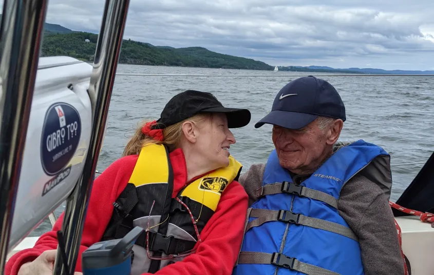 People on sailboat