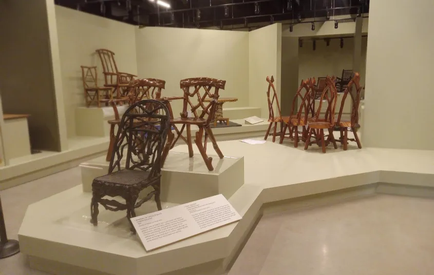 A small pond surrounded with grasses