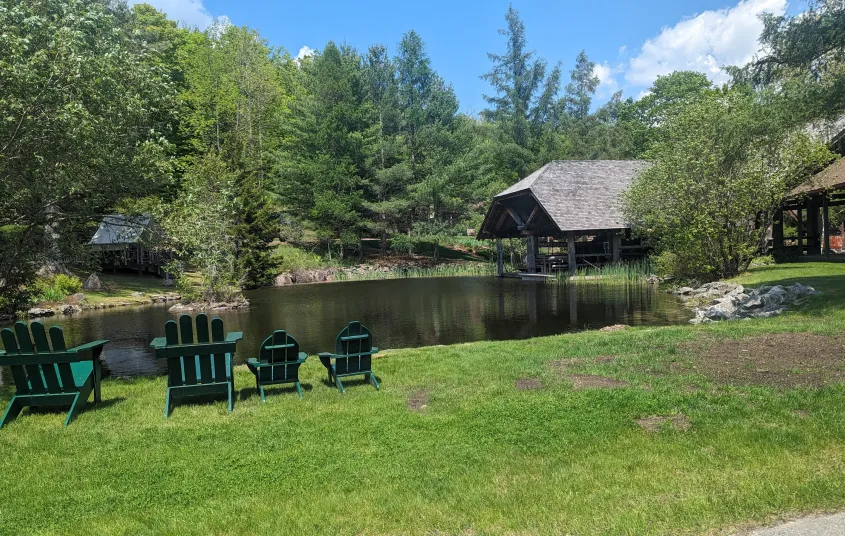 An entryway to the museum with stairs