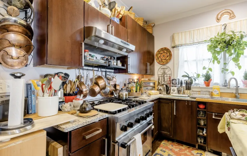 The enclave kitchen with every pot pan and utensil you could need.