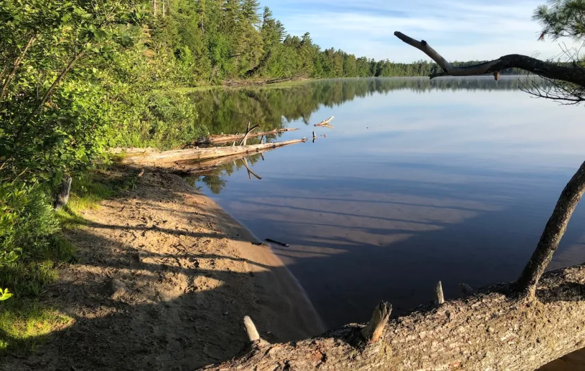 The sandy beaches of Lake Clear