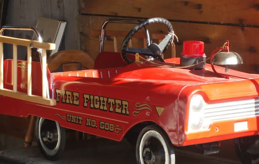 Antique toy fire truck