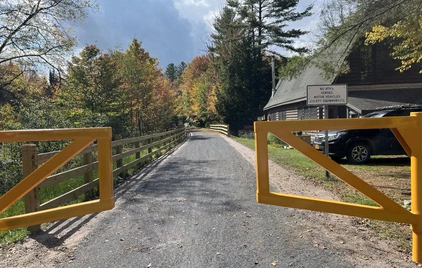 The gates for the rail trail.