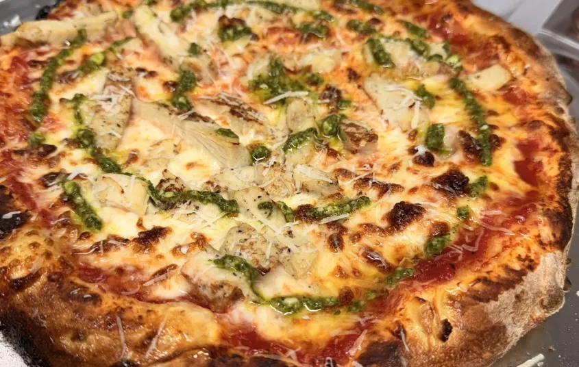Chicken parm pizza