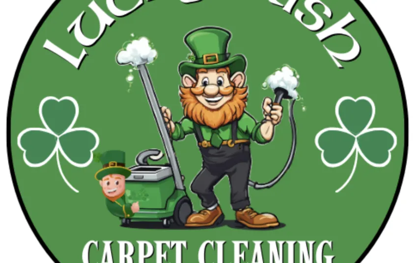 A green circle with shamrocks