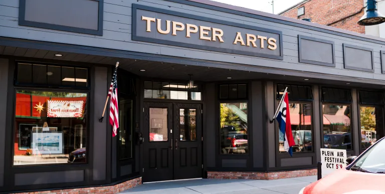 Tupper Arts storefront on Park Street in Tupper Lake