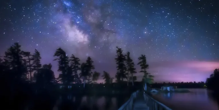 The milky way in the night sky