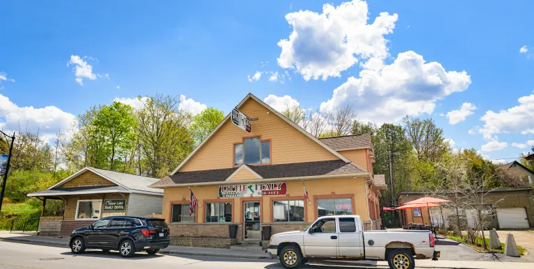 The exterior of Little Italy in Tupper Lake