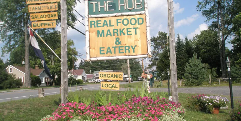 Entry sign for The Food Hub.