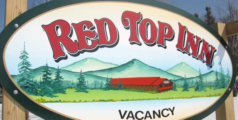 Sign for the Red Top Inn