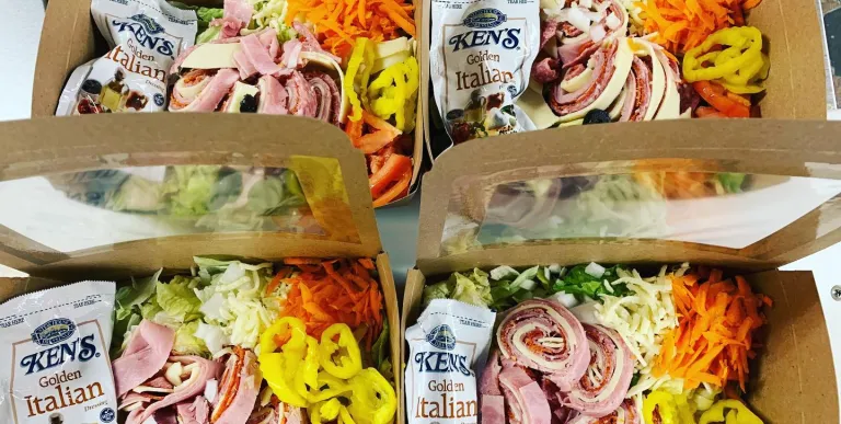 Take and go salads at Larkin's Junction Depot