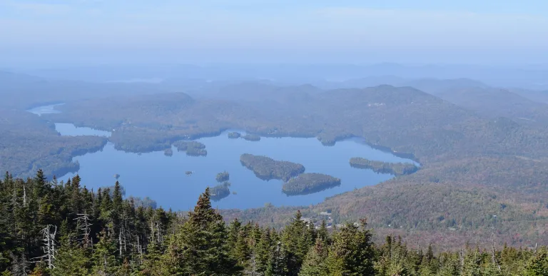 Blue Mountain is near the center of many lakes.