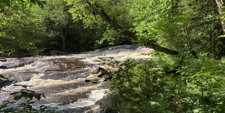 Copper Rock Falls in the summer